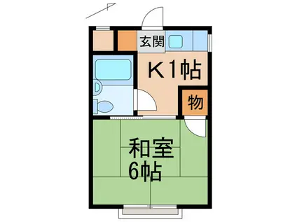 秀和コーポ(1K/2階)の間取り写真