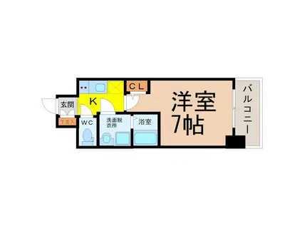 エステムコート名古屋サウスネクスト(1K/5階)の間取り写真