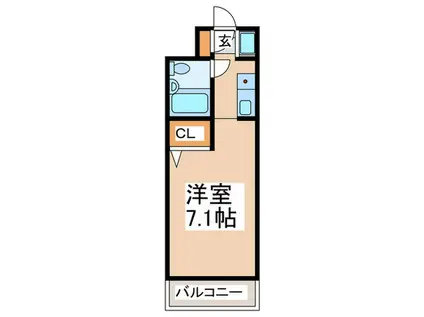 ジョイフル中山参番館(ワンルーム/2階)の間取り写真