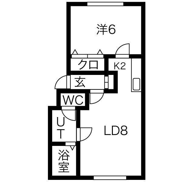 ルワンジュ(1LDK/3階)の間取り写真