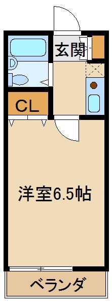 ベルメゾン(1K/1階)の間取り写真
