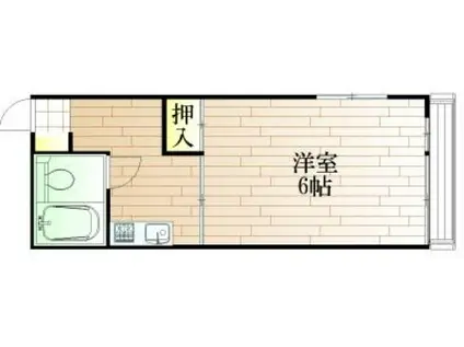 高橋マンション(1K/1階)の間取り写真