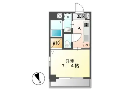 アンルーム UNROOM(1K/4階)の間取り写真