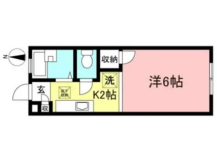 レジデンス紺碧(1K/1階)の間取り写真