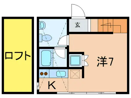 REGULUS KONAN YAMATE(ワンルーム/1階)の間取り写真