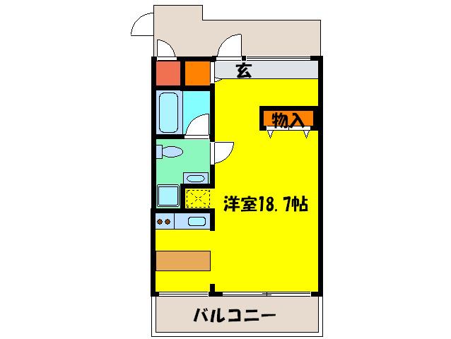 VILLA BIANCA(ワンルーム/2階)の間取り写真