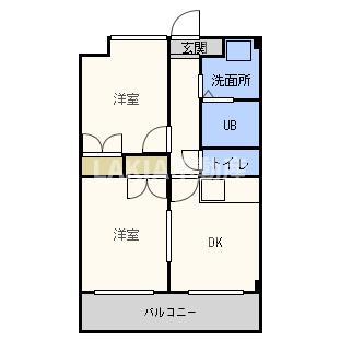 Mプラザ城東六番館(2DK/7階)の間取り写真