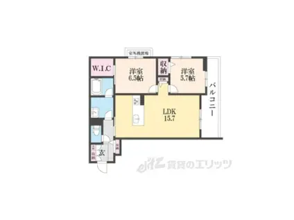 新清館3(2LDK/3階)の間取り写真