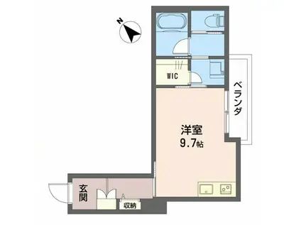 シャーメゾンDAIII(ワンルーム/1階)の間取り写真