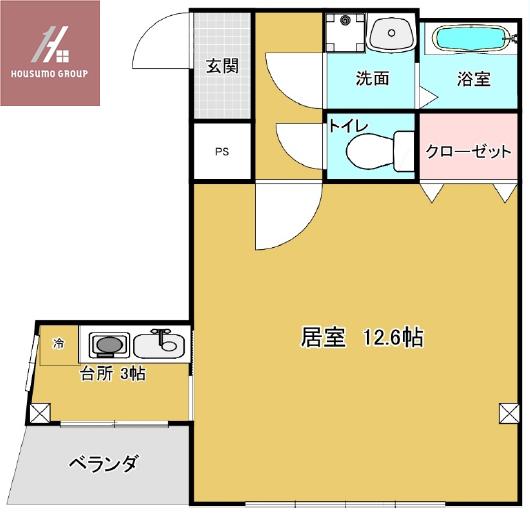 ショージタナカハイツ(1K/2階)の間取り写真
