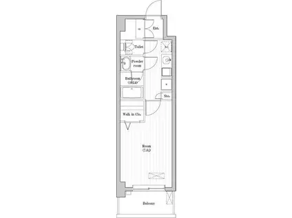文京本駒込レジデンス(1K/2階)の間取り写真