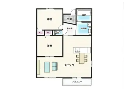 エトワールヴィル-R小阪本町レジデンス(2LDK/1階)の間取り写真