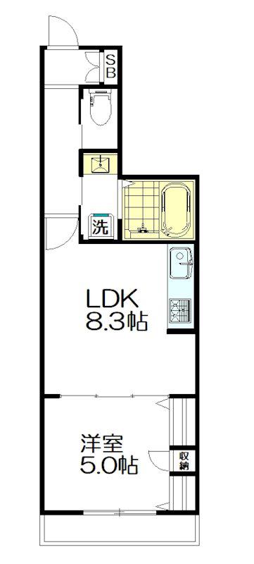グラシア荻窪(1LDK/1階)の間取り写真