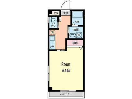 パレスジョージタウン(1K/3階)の間取り写真