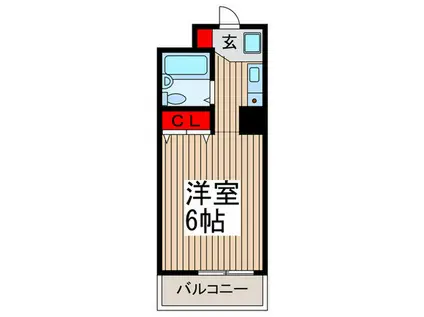 コアクレスト西浦和(ワンルーム/2階)の間取り写真