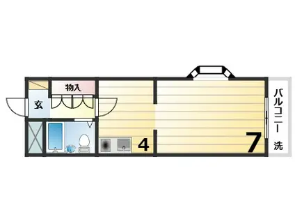 マンションセレクト(1DK/3階)の間取り写真