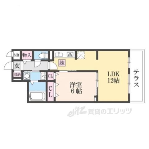 ノルドフィウ―メ(1LDK/1階)の間取り写真