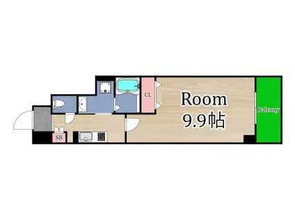 GOOD LIFE(1K/5階)の間取り写真