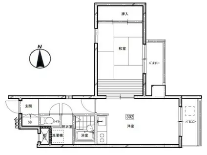 トーユーハイツ菊川(1DK/3階)の間取り写真