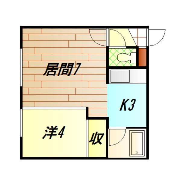 ティエラ(1DK/2階)の間取り写真
