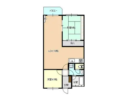 NB豊田(2LDK/2階)の間取り写真