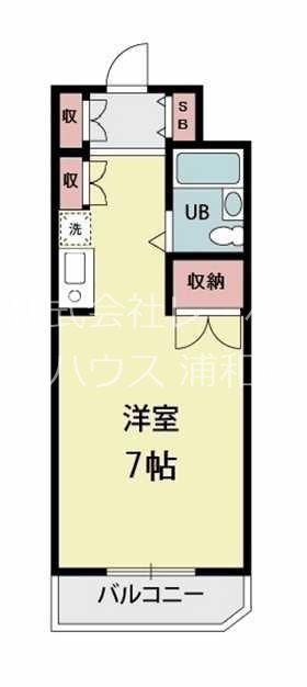 コアクレスト浦和(ワンルーム/2階)の間取り写真