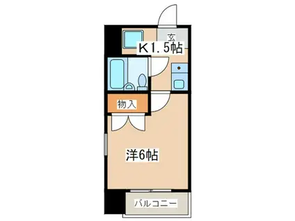 シロタビル(1K/3階)の間取り写真