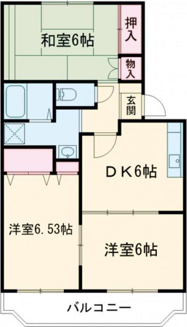 ソレイユパルクⅠ(3DK/2階)の間取り写真