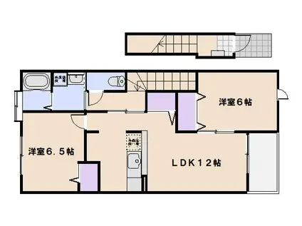 ベル・ウィステリアIII(2LDK/2階)の間取り写真