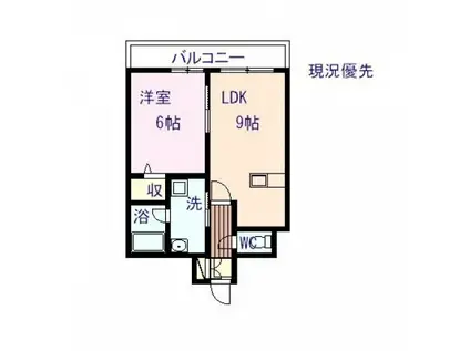 グランドレジデンスK(1LDK/3階)の間取り写真