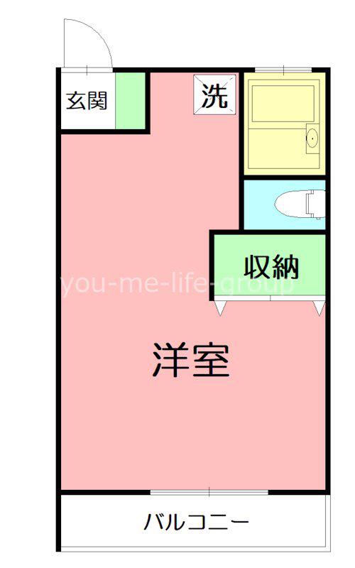 アーバンコーポ(ワンルーム/2階)の間取り写真