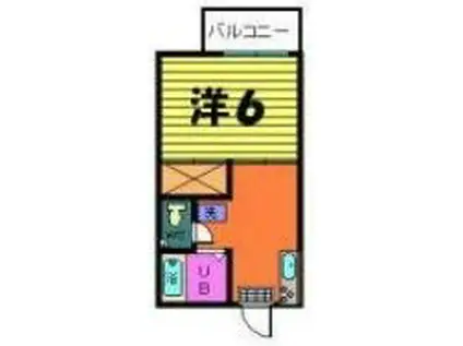 聚楽ハイツ(1K/2階)の間取り写真