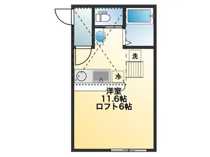 MAISON RATIS2(ワンルーム/1階)の間取り写真