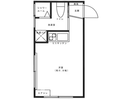 代々木マンション(ワンルーム/2階)の間取り写真