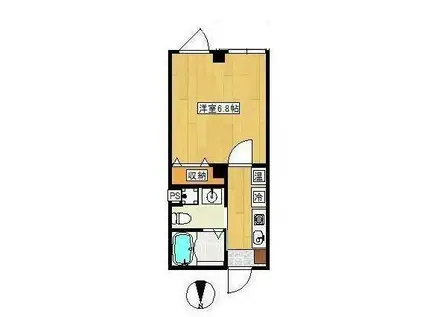 BLOOM(1K/1階)の間取り写真