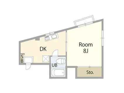 カーサモンタナ(ワンルーム/2階)の間取り写真