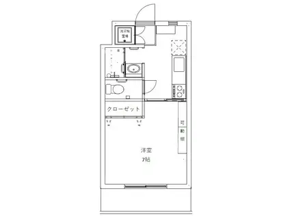 カレッジハイツI(1K/3階)の間取り写真