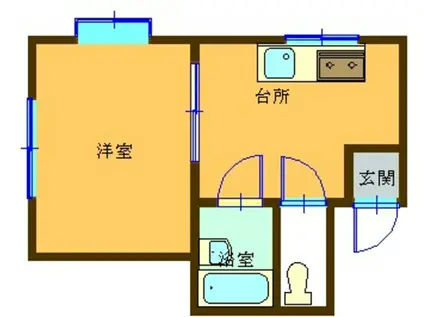 アフェール・J真間(1DK/2階)の間取り写真