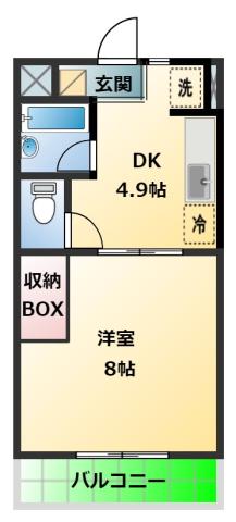 センチュリア(1DK/2階)の間取り写真