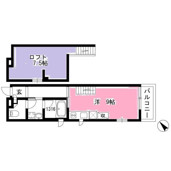 SUCCESSII(ワンルーム/3階)の間取り写真