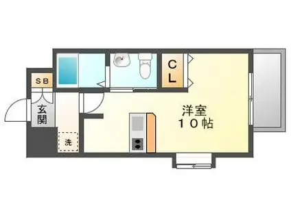 FKJ十日市ビル(ワンルーム/4階)の間取り写真