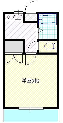 レーベンハイム(1K/2階)の間取り写真