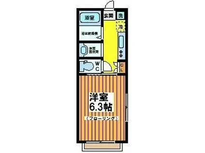 アーバンヒルズ 松原6丁目(1K/1階)の間取り写真