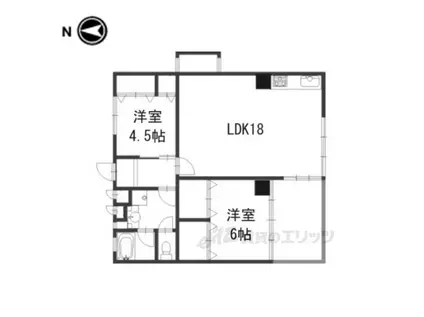 イースト33神宮前(2LDK/3階)の間取り写真