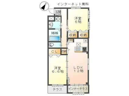 山陽電鉄本線 尾上の松駅 徒歩25分 2階建 築5年(2LDK/1階)の間取り写真