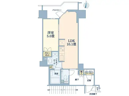 プレミスト京都 御池通(1LDK/2階)の間取り写真