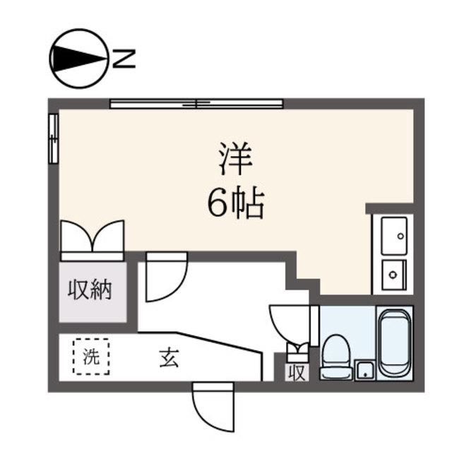 カーサヴェルデ(ワンルーム/2階)の間取り写真