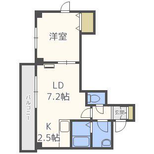 ミレニアム南麻生(1LDK/4階)の間取り写真