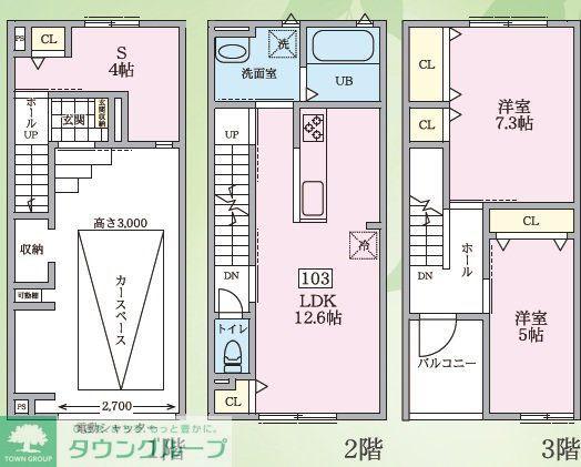 くぅガーデン(2SLDK/1階)の間取り写真