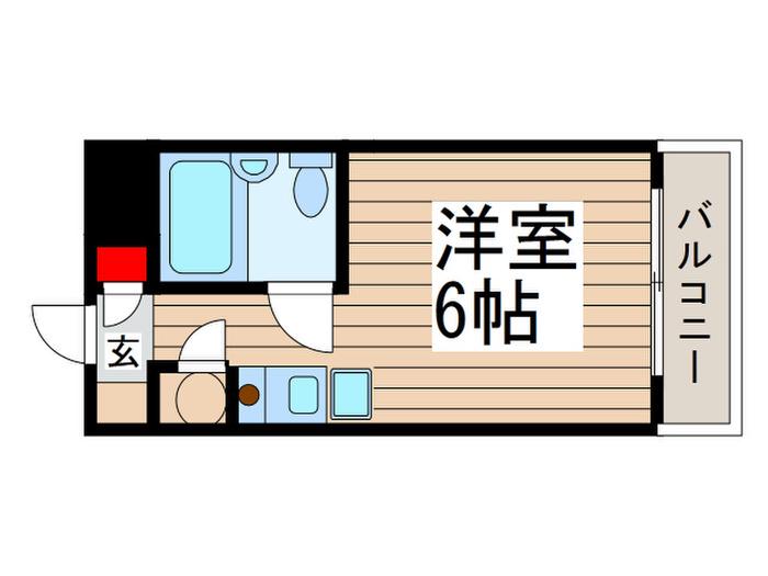 ポルタ・ビアンカ(ワンルーム/1階)の間取り写真